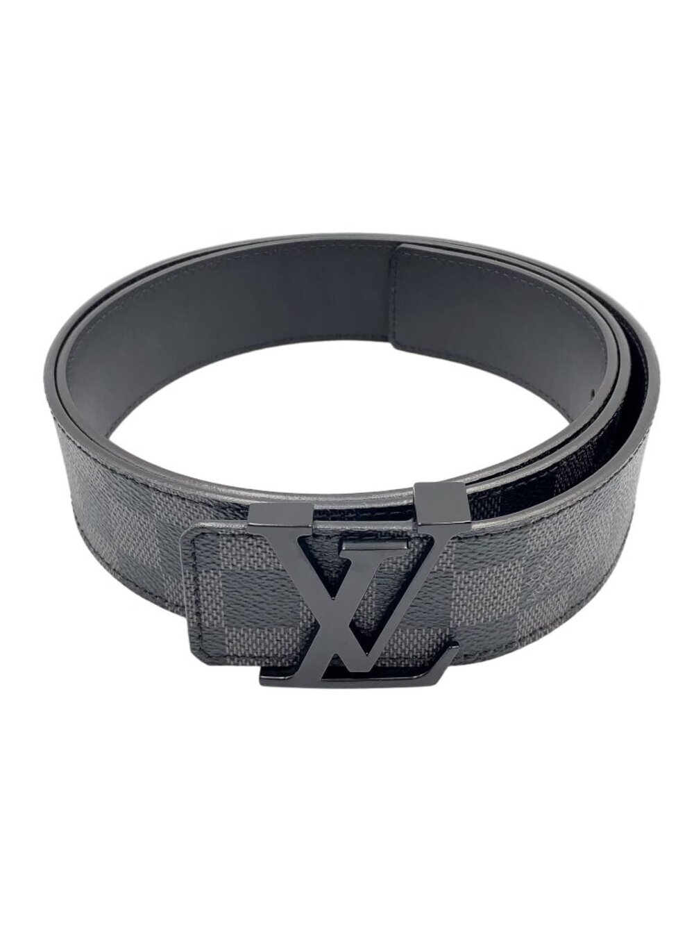 Louis Vuitton Ceinture LV Initial Leather Black Belt